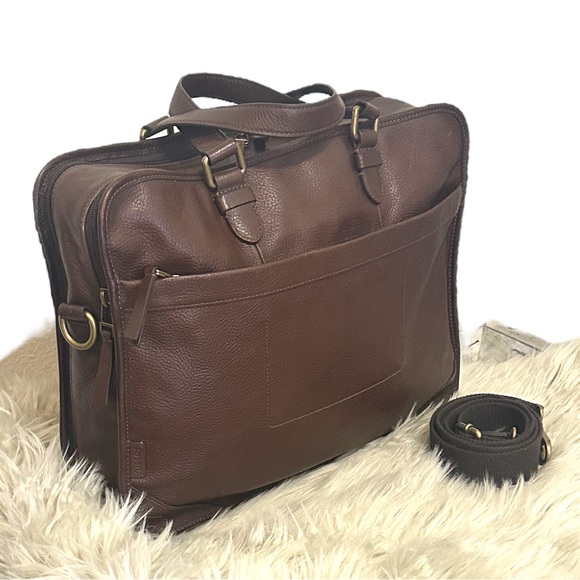 Fossil Bags Fossil Leather Laptop Briefcase Bag Poshmark
